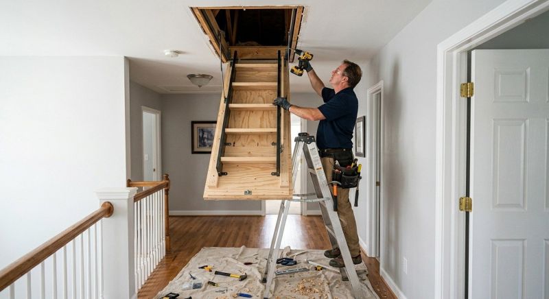 Attic Stairs Installation in Kansas City, KS