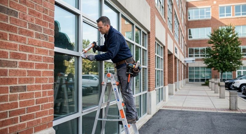 Commercial Window Caulking in Wilmington, NC