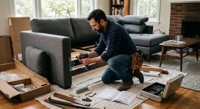 Couch Assembly in Littleton, CO