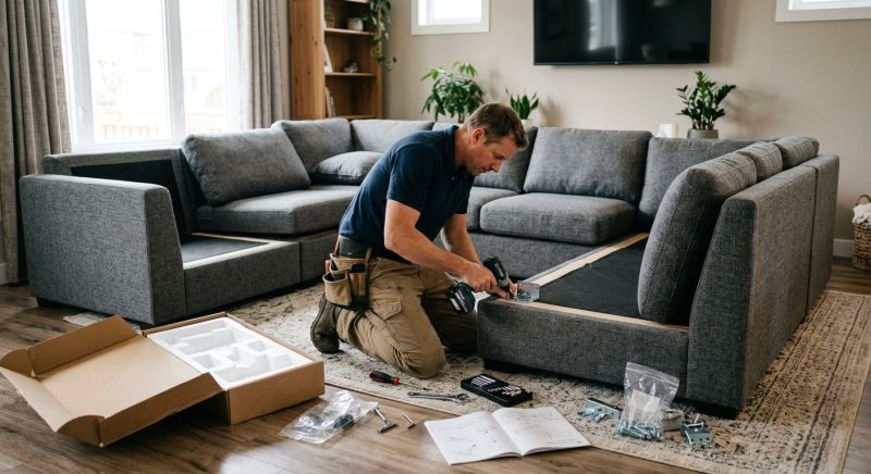 Couch Assembly in Overland Park, KS