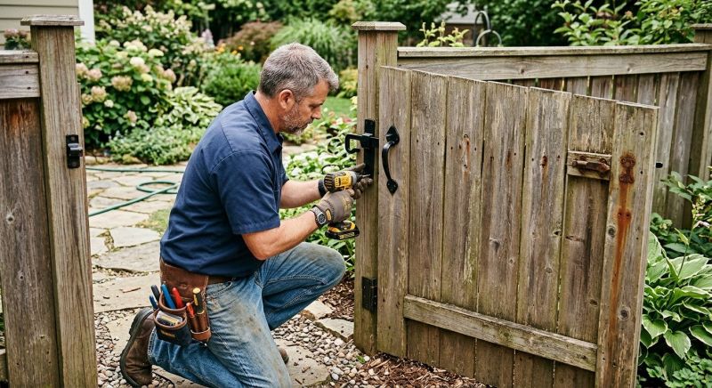 Fence Gate Adjustment in Conroe, TX