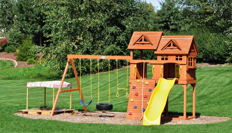 Wooden Playset Installation in Kansas City, KS